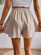 Flowy Drawstring Waist Shorts (9)