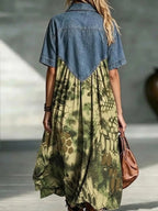 Full Size Denim Patchwork Printed Shirt Dress Plus (11)