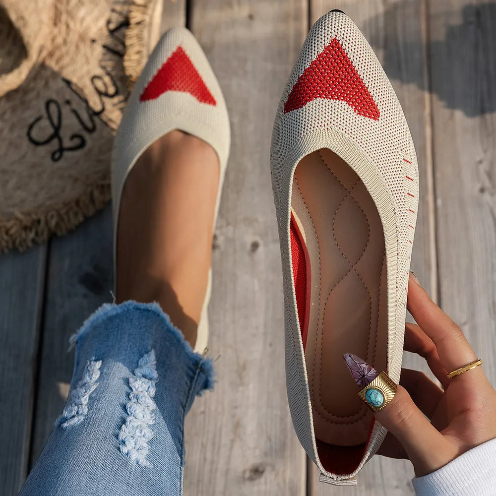 Mesh Point Toe Flat Slip-ons (5)