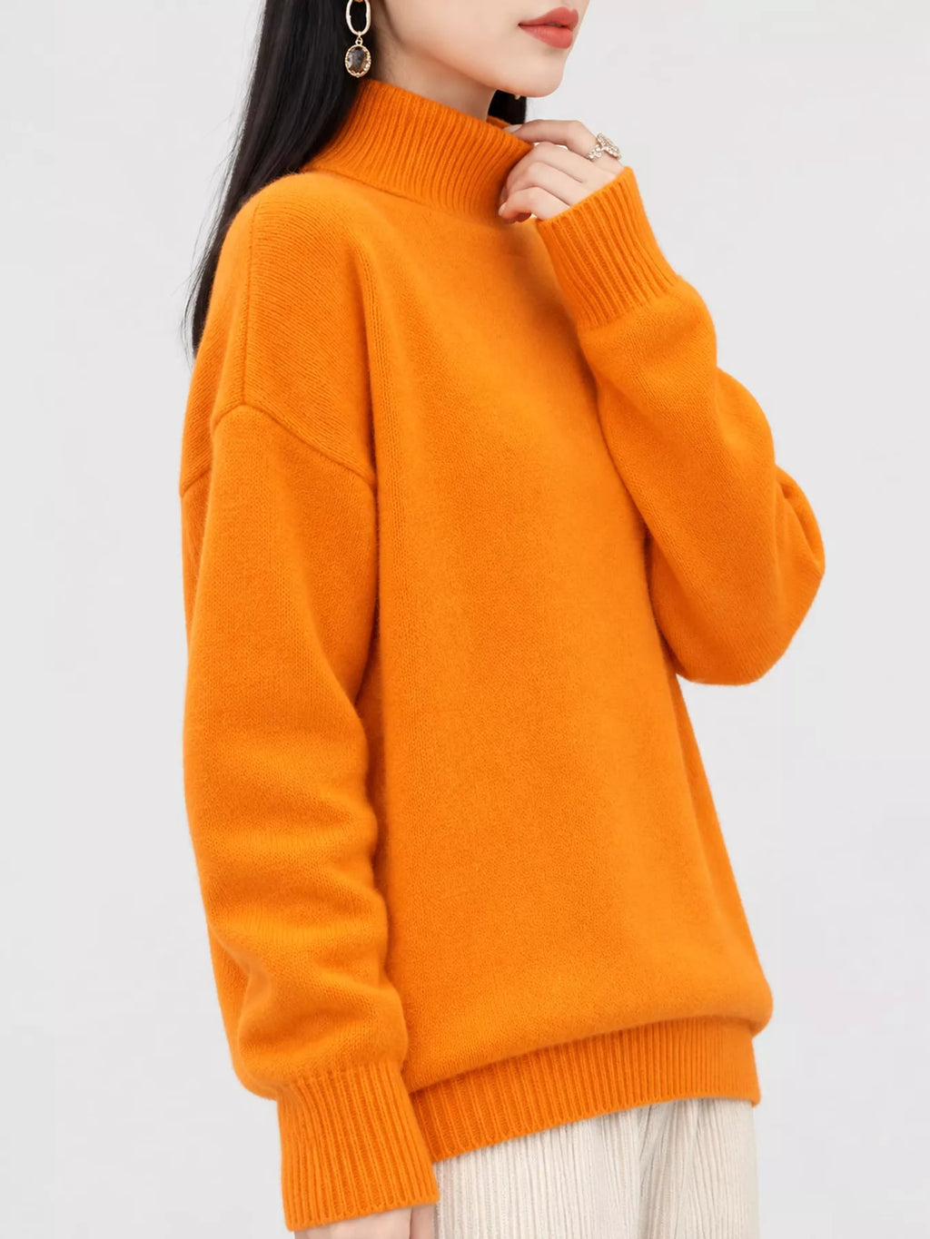 Turtleneck Dropped Shoulder Sweater (61)