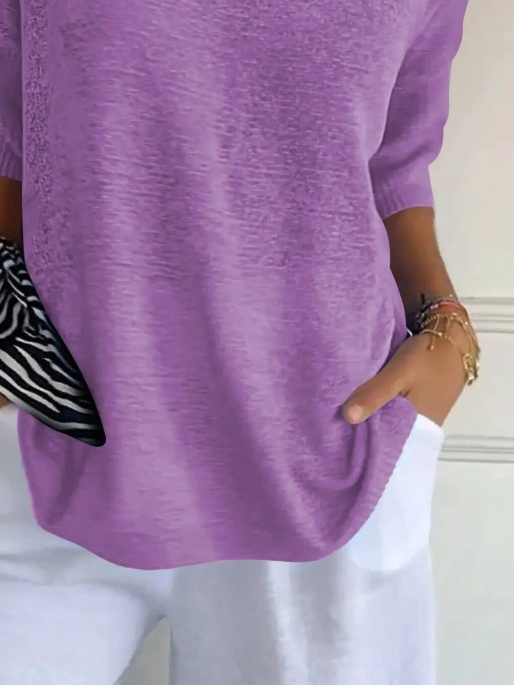 Full Size Relaxed Fit Ribbed Hem Sweater Plus (2)