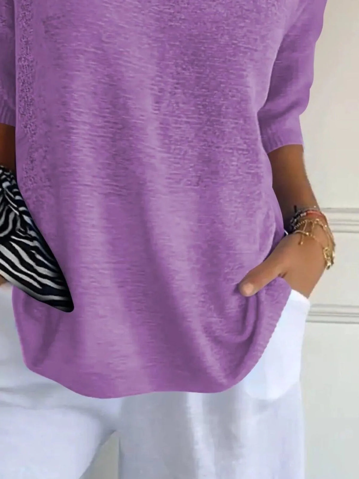 Full Size Relaxed Fit Ribbed Hem Sweater Plus (2)