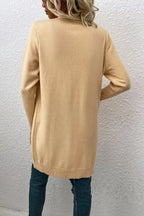 Open Front Long Sleeve Cardigan Pockets (2)