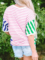 Colorful Striped Oversized T-shirt (16)