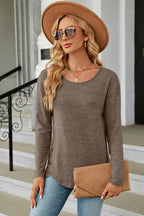 Round Neck Long Sleeve T-shirt (15)