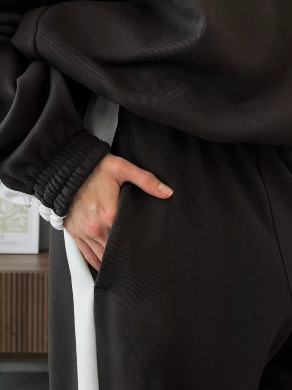 Zip Up Long Sleeve Outerwear Pants Set (14)