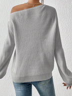 Single Shoulder Knit Sweater (8)