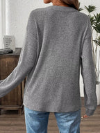 Ribbed Button Detail Long Sleeve T-shirt (15)