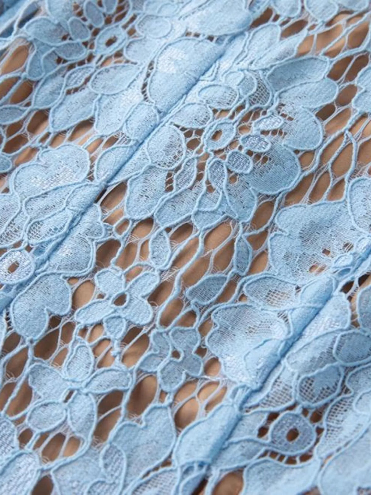 Pearl Neckline Sleeveless Lace Dress (21)