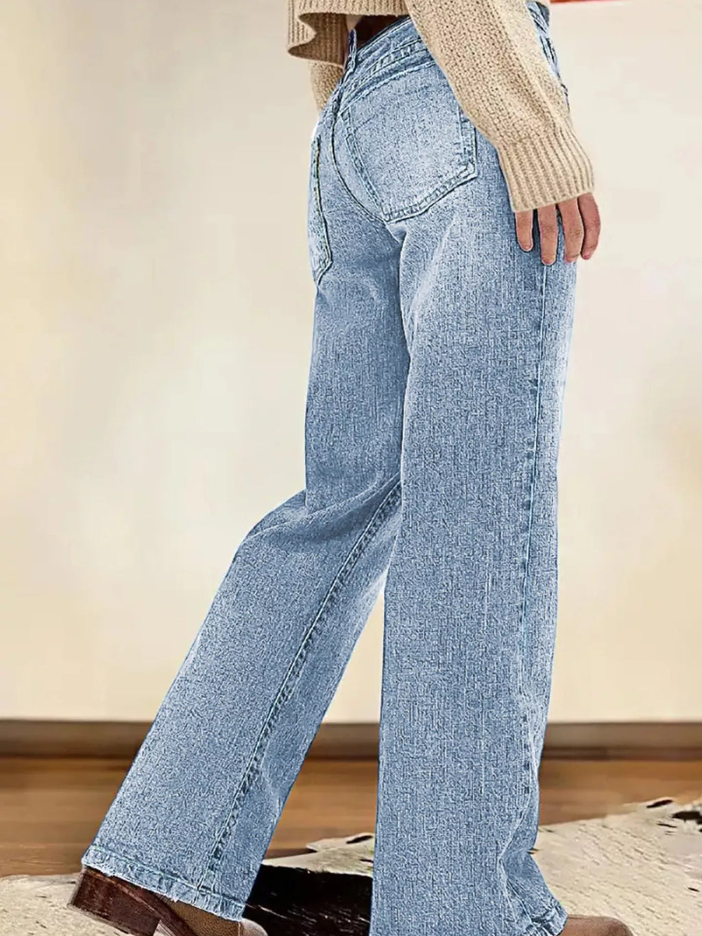 Vintage Wash Straight Leg Jeans (10)