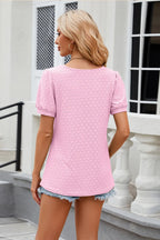 Eyelet Short Sleeve T-shirt (22)