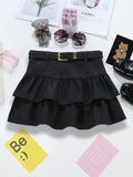 Brown Suede Cake Skirt variant CJQZ262698601AZ|CJQZ262698602BY|CJQZ262698603CX|CJQZ262698604DW