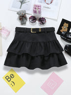 Brown Suede Cake Skirt variant CJQZ262698601AZ|CJQZ262698602BY|CJQZ262698603CX|CJQZ262698604DW