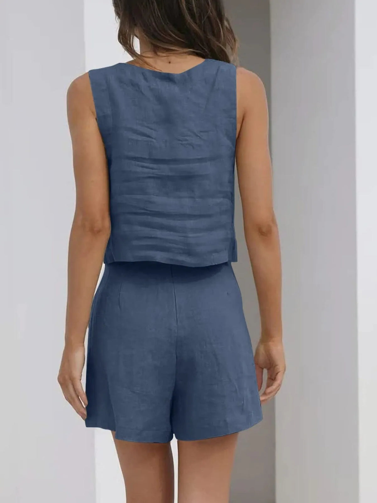 Square Neck Tank Shorts Set (7)