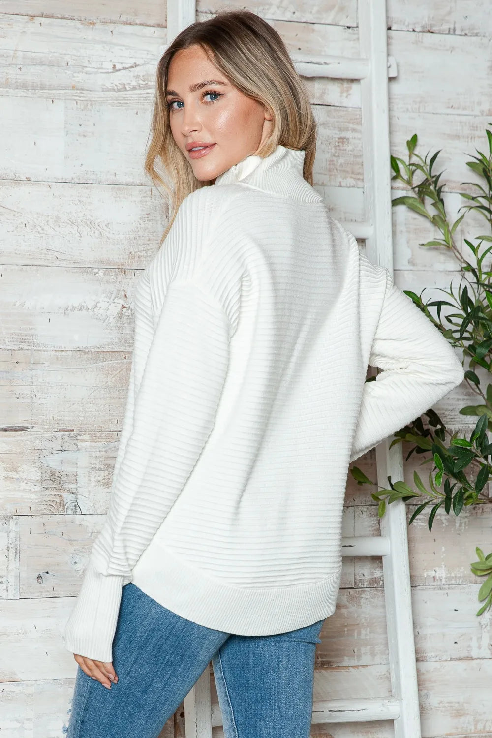 Half Zip Long Sleeve Knit Top (8)