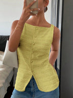 Textured Button-front Tank (26)