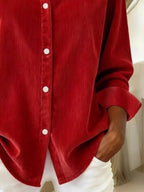 Full Size Corduroy Button-down Shirt Plus (9)