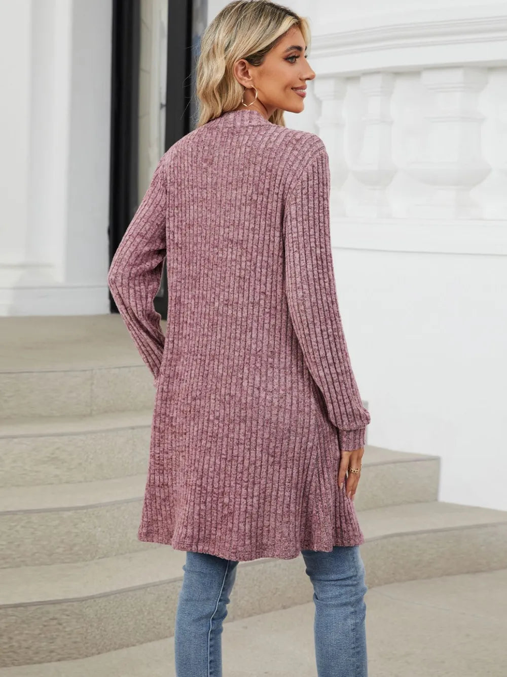 Open Front Long Sleeve Cardigan (2)