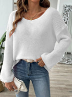 Round Neck Long Sleeve Sweater (6)