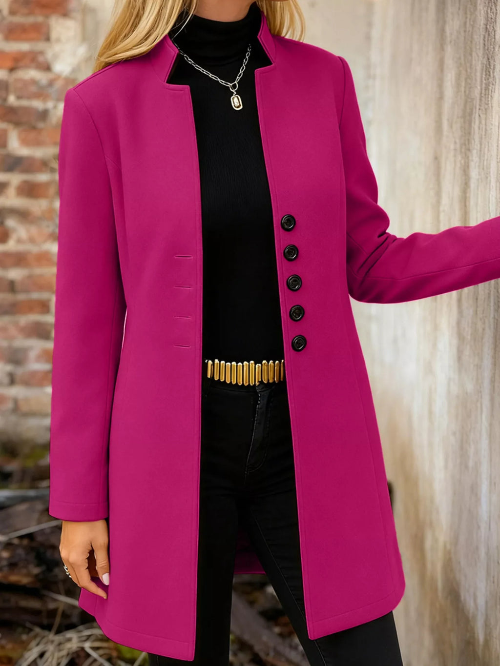 Button-down Longline Outerwear (2)