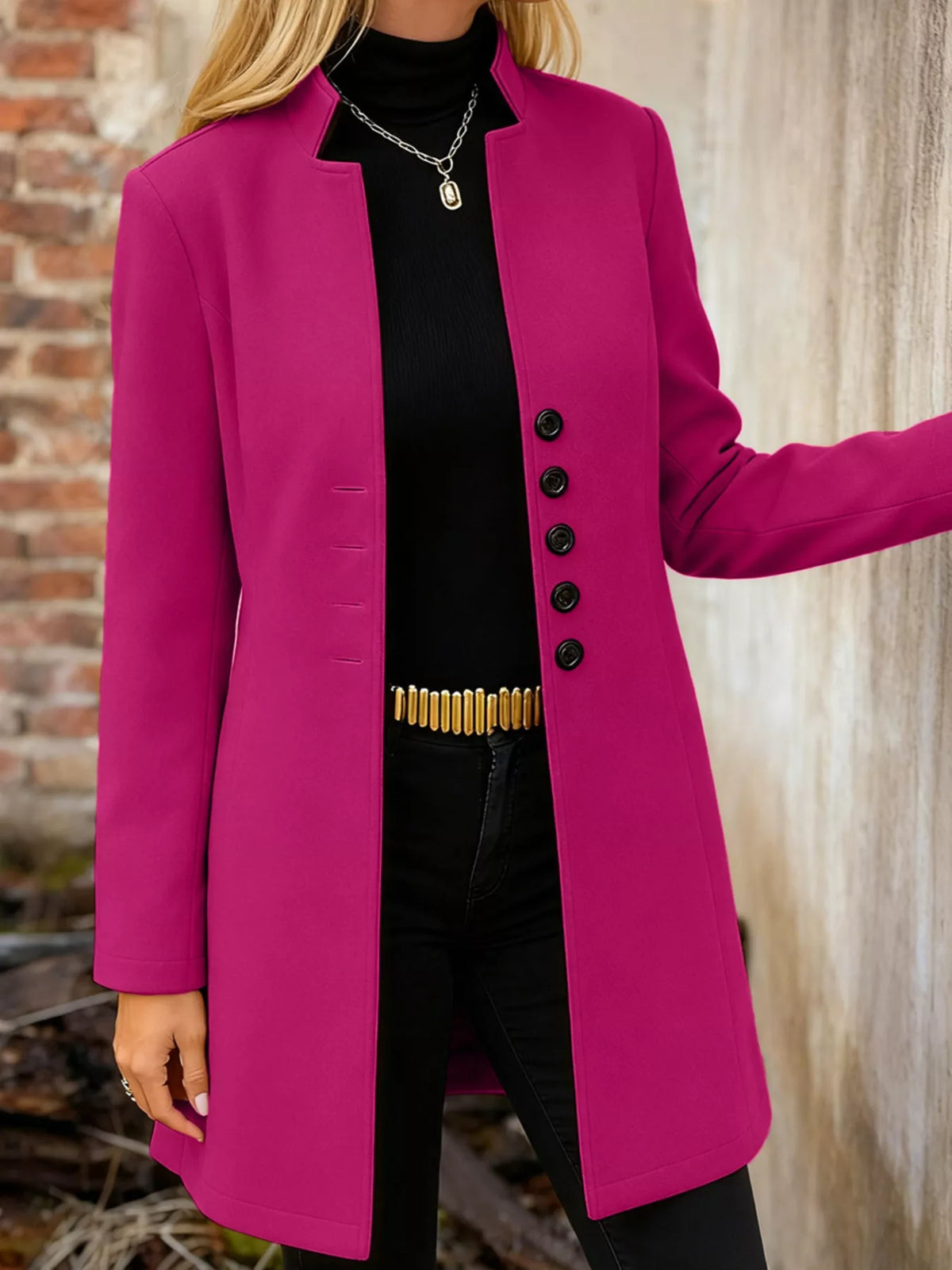 Button-down Longline Outerwear (2)