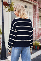 Striped Johnny Collar Sweater (16)