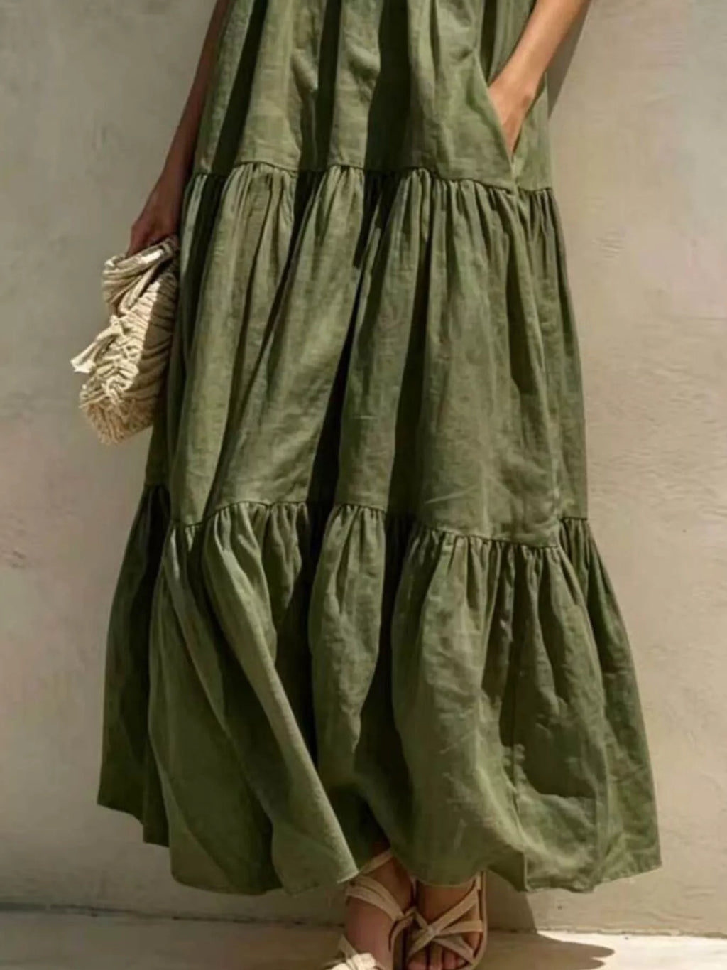 Tiered Scoop Neck Maxi Dress (8)
