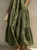 Tiered Scoop Neck Maxi Dress (8)