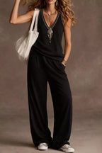 V-neck Tank Wide Leg Pants Set (9)