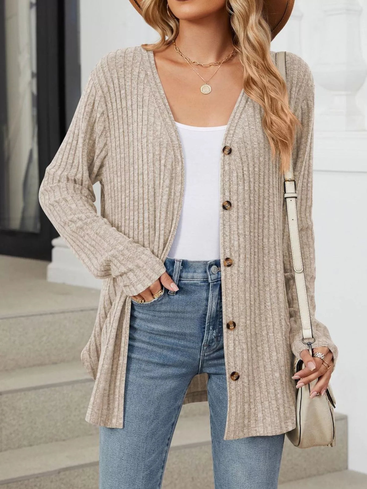 Ribbed Button-up Cardigan (11)