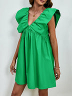 V-neck Cap Sleeve Mini Dress (13)