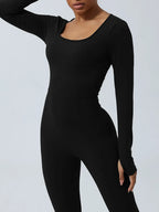 Twisted Backless Long Sleeve Jumpsuit (3)