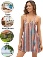 Striped Print Slip Dress photo 2
