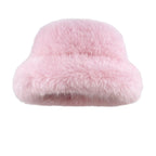 Faux Fur Straw Hat Winter photo 4