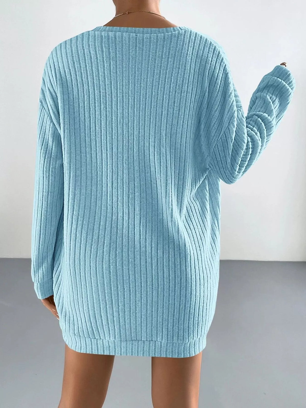 3-piece Ribbed Knit Cardigan Tube Top Shorts Set (12)