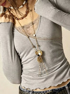 Lace Detail Long Sleeve T-shirt (9)