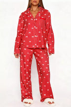 Bow Print Top Wide Leg Pants Lounge Set (4)