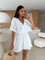Surplice Short Sleeve Romper (14)