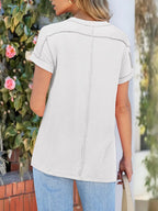 Round Neck Short Sleeve T-shirt (9)