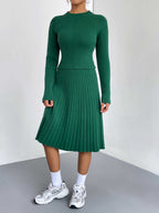 Rib-knit Sweater Skirt Set (5)