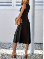 Sleeveless A-line Midi Dress (6)