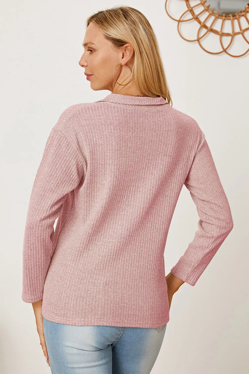 Collared Neck Dropped Shoulder T-shirt (24)