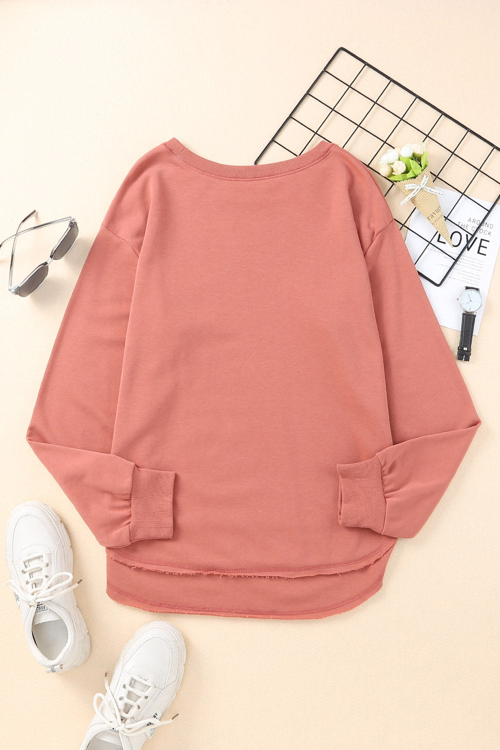 Side Slit Drop Shoulder Sweatshirt (17)