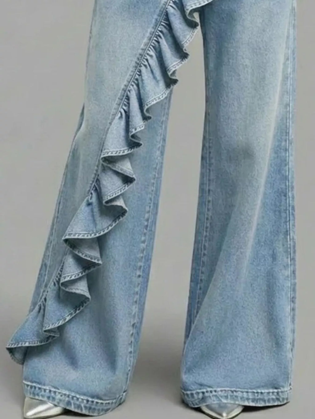 Full Size Ruffled Wide-leg Jeans Plus (3)