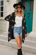 Star Open Front Long Sleeve Cardigan (8)