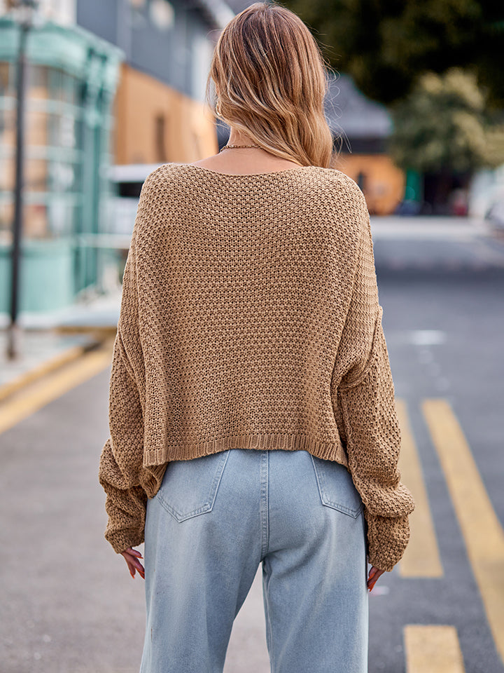 Round Neck Cable-knit Sweater (10)