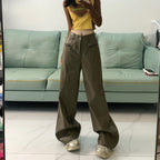 Straight Slim Pu Leather Baggy Pants photo 3