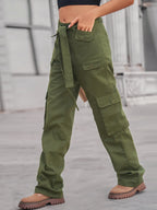 High-waisted Multi-pocket Cargo Jeans (23)