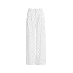White Polka Dot Pleated Trousers photo 1