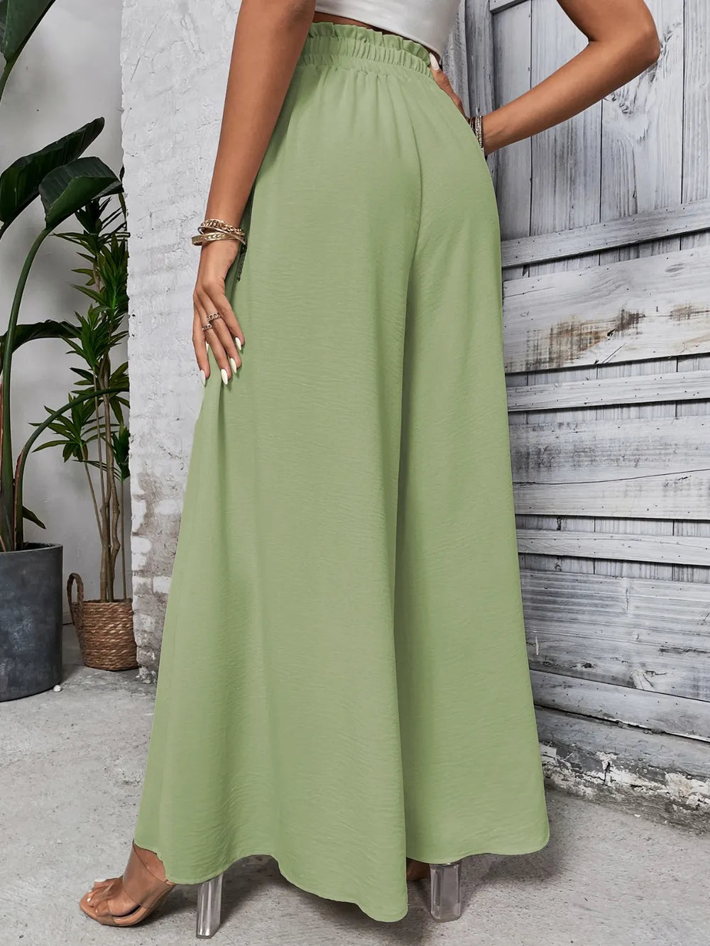 Tied High Waist Wide Leg Pants (12)